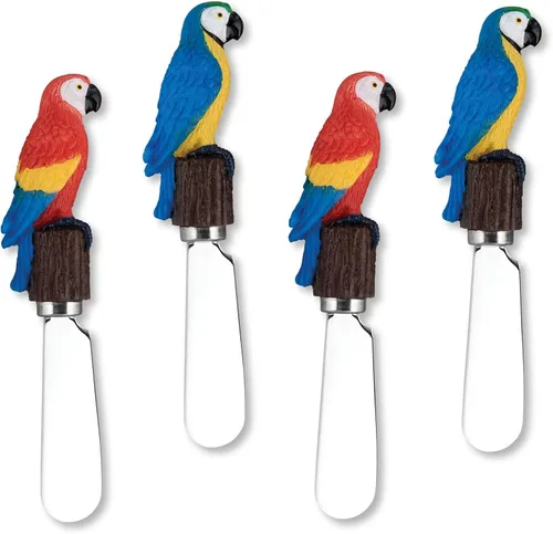 Miniatura 5 de Supreme Housewares Black Bear - Esparcidores de queso pintados a mano, mangos de resina con cuchillas de acero inoxidable para untar queso crema