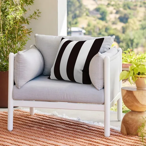 Miniatura 588 de Juego de 2 almohadas para exteriores de 16 x 16 pulgadas, repelentes al agua con interiores, para muebles de patio, hogar, jardín, geometría bohemia