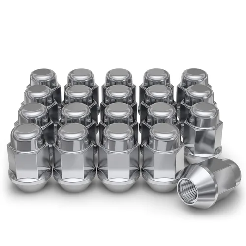 White Knight 1709S-20AM - Tuerca de llanta de bellota cromada M14x1.50 (paquete con 20 unidades)