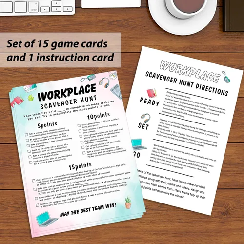 Miniatura 3 de Búsqueda del tesoro de fotos de fiesta de trabajo, juego de fiesta de oficina y desafío de rompehielos, búsqueda del tesoro en el lugar de trabajo