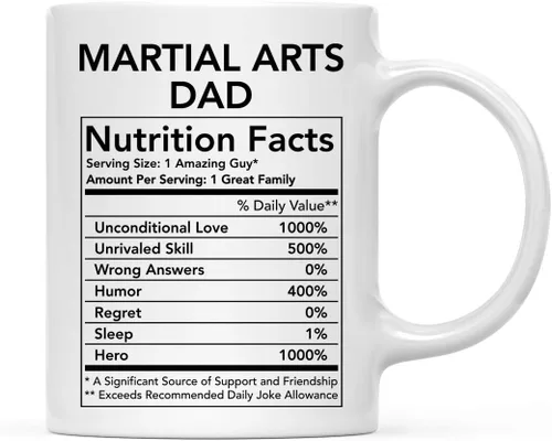 Miniatura 40 de Andaz Press Divertida taza de té de café de cerámica de 11 onzas, regalo de agradecimiento, datos nutricionales del ejército, paquete de 1, ideas