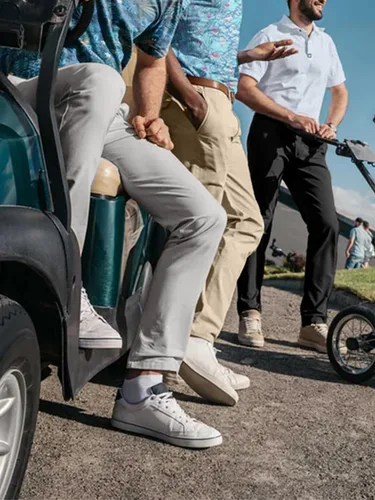 Miniatura 6 de Comdecevis Pantalones de golf para hombre, elásticos, para trabajo, pantalones chinos, pantalones deportivos casuales con bolsillos con cremallera