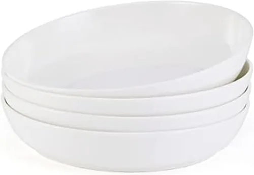 Miniatura 6 de Mikasa Samantha - Bandeja de porcelana de hueso ovalada ligera resistente a las astillas, 14 pulgadas, blanca