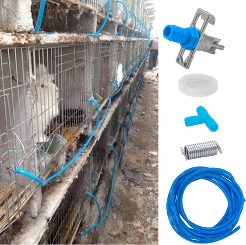 Miniatura 2 de El kit de riego automático para conejo incluye 12 comederos para bebederos de pezón, manguera de identificación inodoro de 32 pies de 5/16 pulgadas