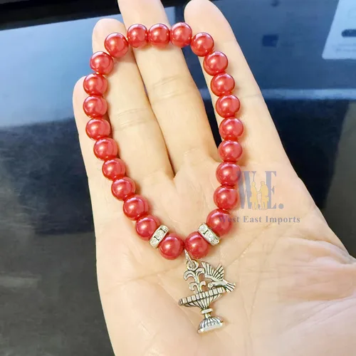 Miniatura 7 de WE Recuerdos de confirmación (12 piezas) pulsera roja con cruz de ala de ángel en bolsas de regalo de organza decoradas para niño y niña