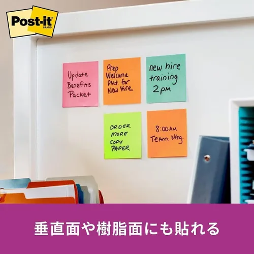 Miniatura 4 de Post-it 654-6SSAN-AM - Notas adhesivas, adhesivo fuerte, color neón, 3.0 x 3.0 pulgadas (2.953 x 2.953 in), 90 hojas x 6 paquetes