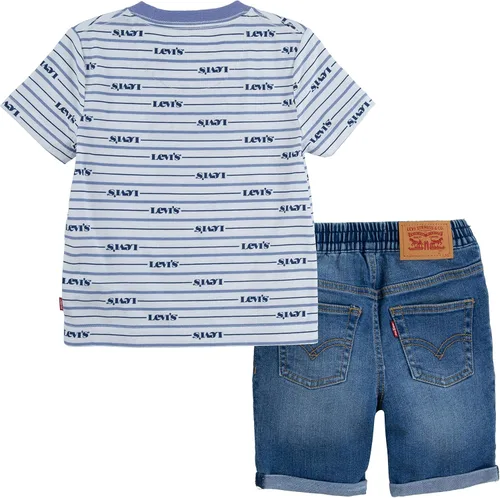 Miniatura 2 de Levi's Conjunto de 2 piezas con camiseta gráfica y pantalones cortos para bebés