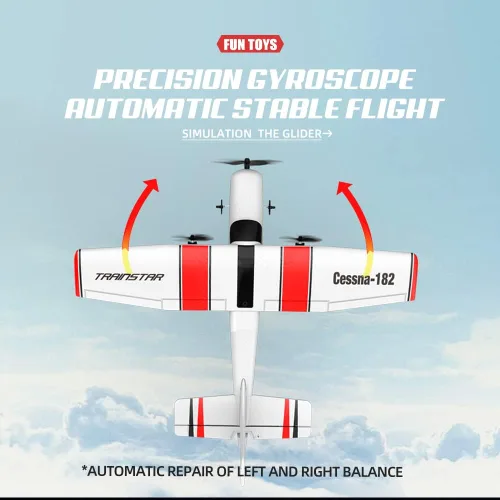 Miniatura 8 de Avión RC, avión RC, 2.4 GHz, 2 canales RTF RC con giroscopio de 3 ejes para principiantes, juguetes fáciles de acelerar con 2 baterías adicionales