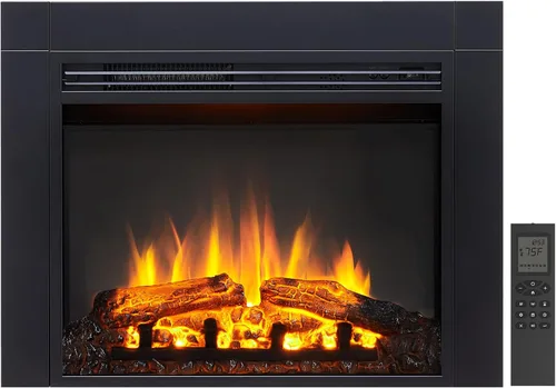 LegendFlame Jaden - Inserto de chimenea eléctrica de 28 pulgadas de ancho x 22 pulgadas de alto (EF321) con kit de moldura frontal, sonido