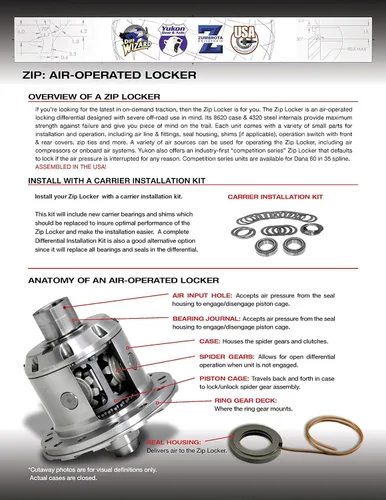 Miniatura 3 de Yukon Gear & Axle YZLD30-4-27 Zip Locker para Dana 30 27-Spline