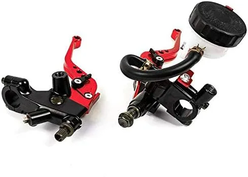 Miniatura 3 de MASO Freno hidráulico universal Motorbke de 7/8 pulgadas y palanca de embrague izquierdo y derecho par de aceite de metal adecuado para la mayoría