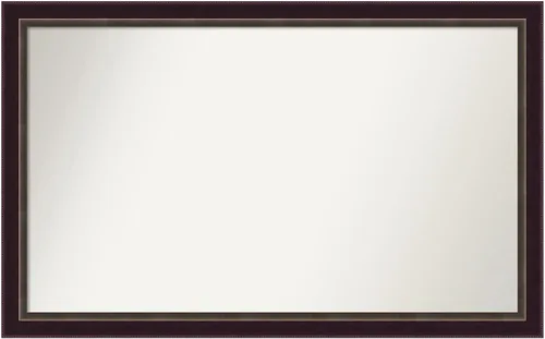 Miniatura 260 de Amanti Art Espejo de baño de bronce para sobre el fregadero, 24 x 24 pulgadas, espejo cuadrado de bronce Lara para tocador, marco de madera