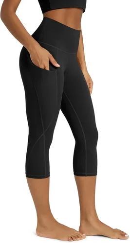 Miniatura 131 de ODODOS - Leggings capri de cintura alta para mujer con bolsillos, control de abdomen, no se transparentan, para entrenamiento atlético, running