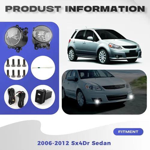 Miniatura 6 de Juego de luces antiniebla para Suzuki Grand Vitara/ SX4 4DR Sedán/Alto/Acura/HD/FD/etc 2006-2014 4F9Z15200AA Lente transparente con arnés