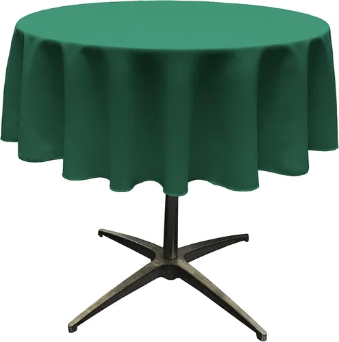 Miniatura 82 de LA Linen - Mantel redondo lavable de popelina de poliéster, resistente a manchas y arrugas, 51", mantel de tela para comedor, cocina, fiesta, Negro