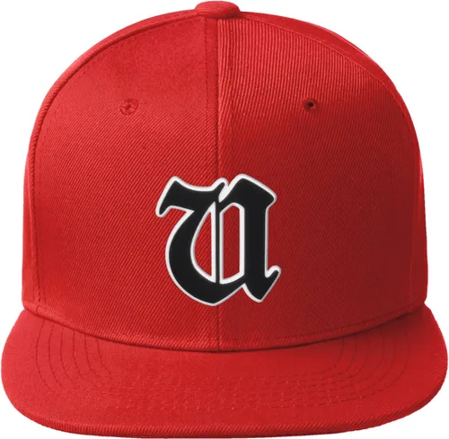 Miniatura 860 de Daxton Gorra clásica con visera de billete plano con letras del alfabeto inglés antiguo de la A a la Z