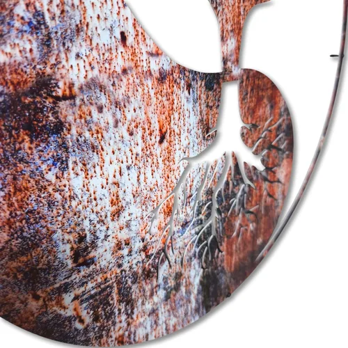 Miniatura 6 de Venovez Yin Yang - Decoración de pared (madera-metal) árbol de la vida, decoración de Yin Yang, decoración de pared de metal, decoración