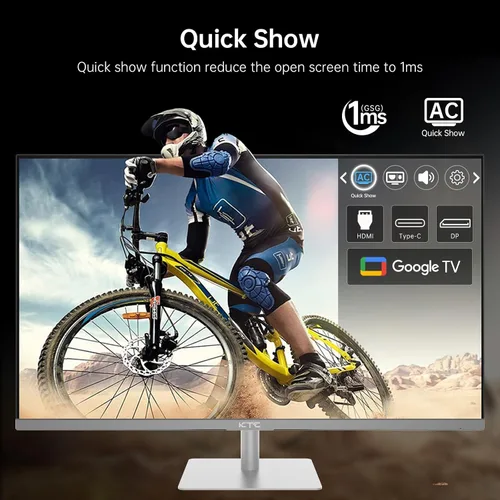 Miniatura 5 de KTC Monitor inteligente 4K de 32 pulgadas con sistema Google TV UHD 3440x2560P Control Remoto por Voz Hey Google Netflix con licencia Dolby Audio
