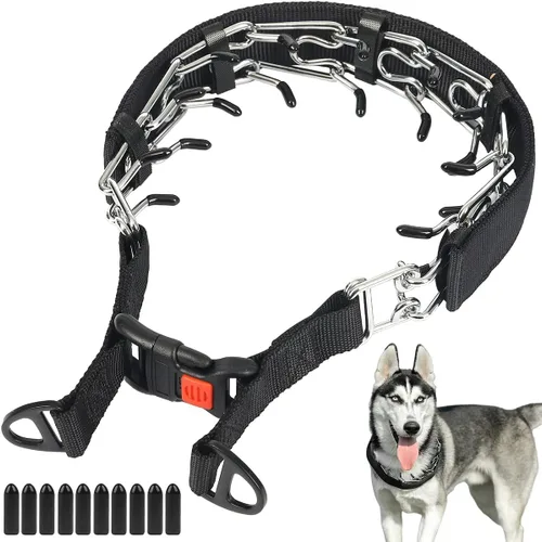 Miniatura 8 de Collar de punta para perro, collar de entrenamiento ajustable para perros con hebilla de liberación rápida para perros pequeños, medianos y grandes