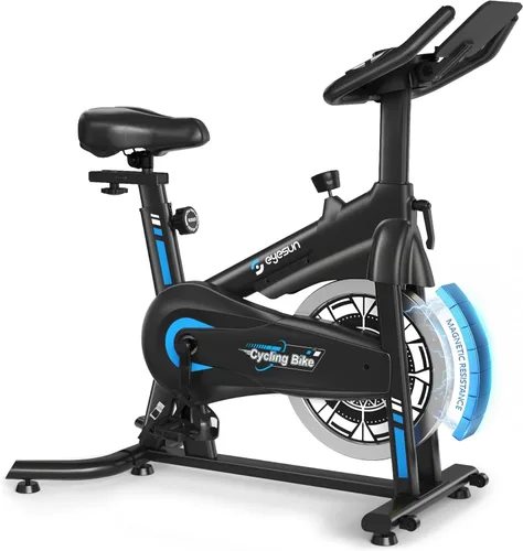 Exercise Bikes for Home,Spin Bike with Adjustable Magnetic,Brake Pad Resistance Silent Belt Drive,350lbs/300lbs Weight Capacity &Upgraded Version