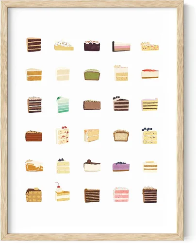 Miniatura 29 de HAUS AND HUES Fruit Art - Imagen de melocotón, decoración de pared de cocina, impresión de baño (marco beige, 24 x 36)