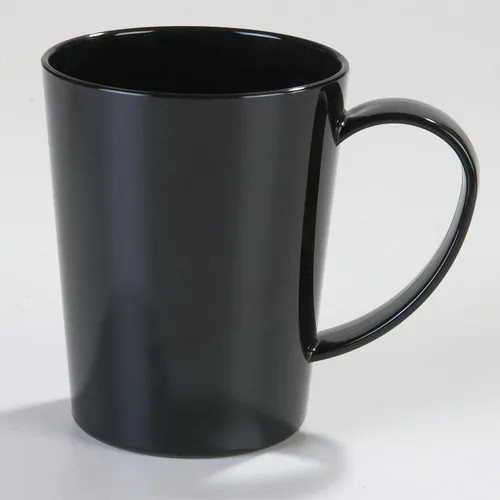 Miniatura 16 de Carlisle FoodService Products Taza Taza de Café de Plástico con Asa Grande para Bufés, Hogar y Restaurante, Tritan, 12 Onzas, Negro, (Paquete de 12)