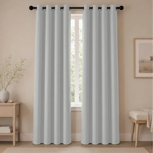 Miniatura 128 de Cortinas de oscurecimiento de habitación de 45 pulgadas de largo para dormitorio y sala de estar, cortinas térmicas aislantes con ojales