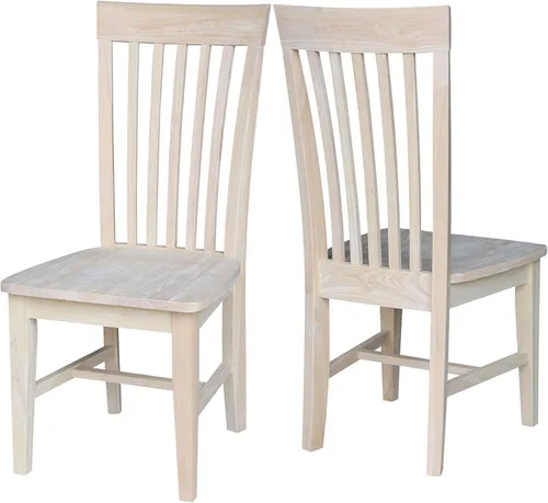 Juego de 2 sillas altas de comedor Mission color madera de parawood, mejora tu experiencia gastronómica, mancha o pintura en cualquier color,