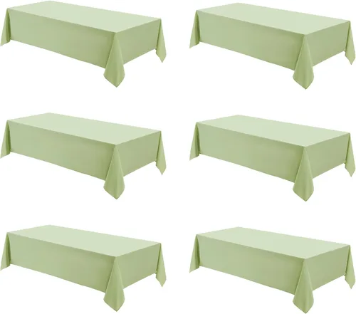 Miniatura 15 de Manteles rectangulares de 60 x 120 pulgadas, paquete de 2 manteles negros para 6 pies, lavables, decorativos, de lino y poliéster, para mesa