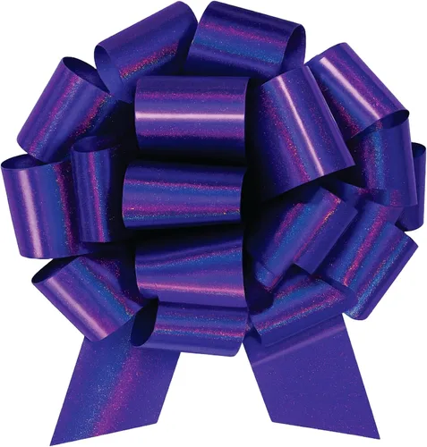 Miniatura 9 de Lazo de regalo grande azul de 12 pulgadas, lazo metálico con cuerda de tirar perfecto para envolver regalos, grandes presentes, autos, bicicletas