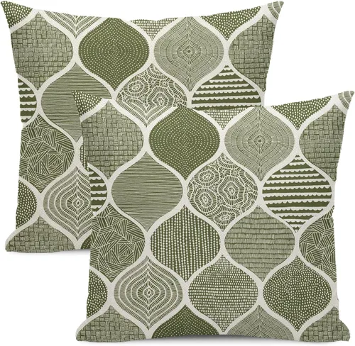 Miniatura 65 de Fundas de Almohada con Estampado de Antílope 16x16 Pulgadas Paquete de 2, Fundas de Almohada Decorativas con Estampado de Piel de Animal Marrón