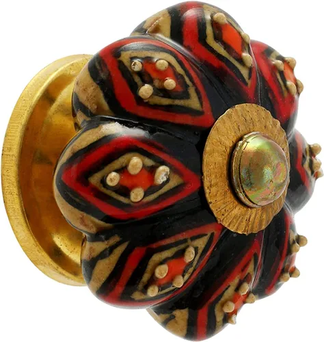 Miniatura 19 de Tiradores para tocador - Manejados a mano de cerámica de campo para cajones de armarios de cocina - Tiradores para armario de granja estilo bohemia