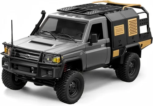Miniatura 9 de MN-82 RC Rock Crawler Coche Camioneta Toyota Escala 1/12, Camión de Control Remoto Todoterreno 4WD 2.4GHz, Modos de 2 Velocidades, 2×1200mAh