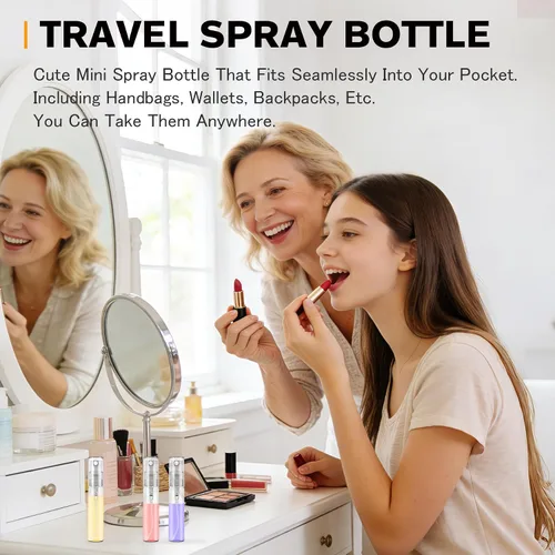 Miniatura 7 de Mini botella de spray de 0.2 fl oz, botella de spray de vidrio recargable, atomizador de botella de vidrio, atomizador de enjuague bucal de perfume