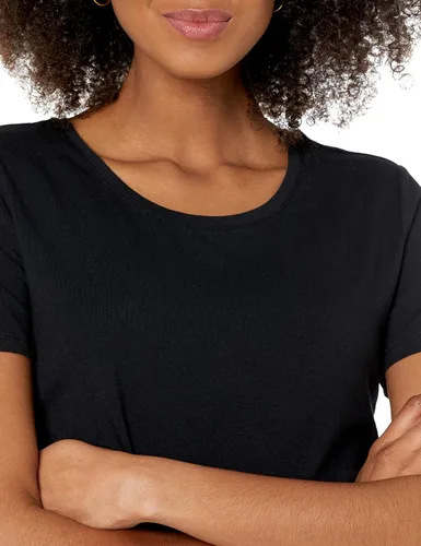 Miniatura 4 de Tienda Essentials - Camiseta de manga corta con cuello redondo y ajuste clásico para mujer, paquete múltiple
