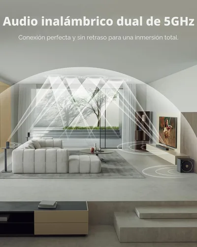 Miniatura 3 de ULTIMEA Skywave X60 7.1.4ch Sistema de Sonido Envolvente Inalámbrico Profesional para TV con Dolby Atmos, Barra de Sonido de 840W con Subwoofer