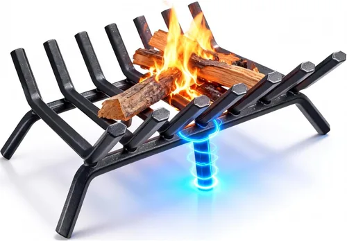 Rejilla de hierro forjado para chimenea de interior de 3/4 pulgadas de acero macizo para uso en exteriores. Herramientas para crear un fuego de