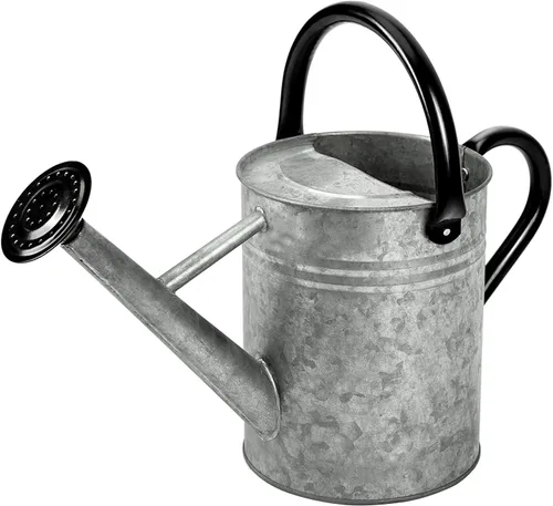Miniatura 8 de Regadera de metal, latas de riego de un galón de acero inoxidable para riego de plantas de jardín interiores y exteriores (zinc de 1 galón)