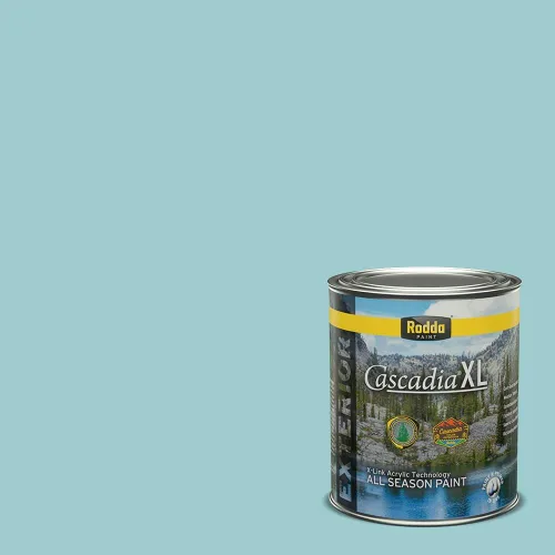 Miniatura 73 de Rodda Paint CASCADIA XL - Pintura e imprimación satinada para exteriores en uno, cuarto de galón, azul Madonna