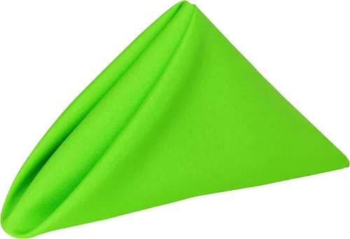 Miniatura 17 de Ultimate Textile, servilletas de poliéster (17 x 17 pulgadas), 1 Docena., Poliéster & Mezcla de poliéster, Verde ácido, 1 Docena