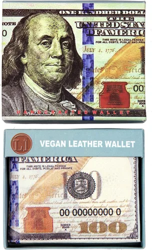 Miniatura 4 de WLT-107 - Cartera de billetes para hombre de US$100 dólares con soporte para tarjetas de crédito y pantalla de identificación