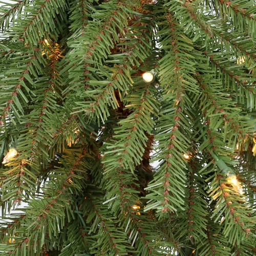 Miniatura 2 de Puleo International Árbol de Navidad artificial alpino preiluminado de 6 pies con 200 luces, color verde