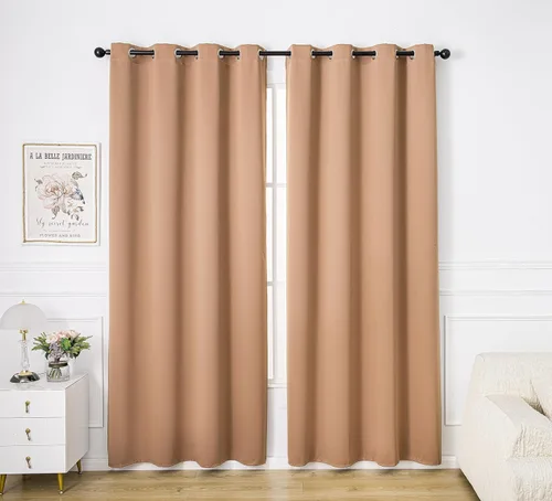 Miniatura 64 de PI Cortinas opacas para dormitorio, tratamiento de ventana con aislamiento térmico de anillo superior, cortinas oscurecedoras de habitación