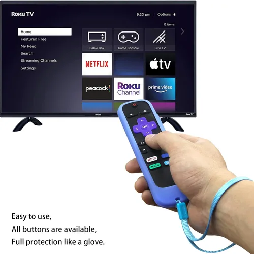 Miniatura 2 de Paquete de 2 fundas para control remoto (brilla en la oscuridad) compatible con Roku TV Remote/Roku Express/Streaming Stick/Premiere, funda