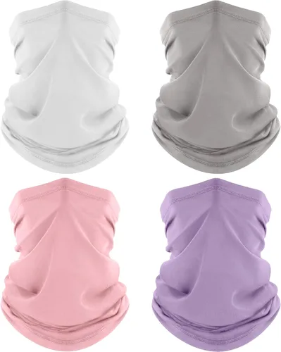 Miniatura 11 de ROXUN Paquete de 4 Polainas para Cuello, Bufanda con Protección UV, Máscara Facial Transpirable y Refrescante, Bandana para Senderismo