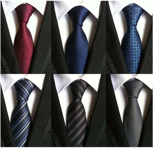 WeiShang Lote de 6 corbatas clásicas de seda para hombre, corbatas tejidas jacquard