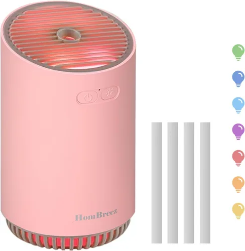 Miniatura 7 de Mini humidificador, humidificador de niebla fría de 10.8 fl oz con luz LED, 2 modos de niebla y apagado automático, portátil para bebé, dormitorio