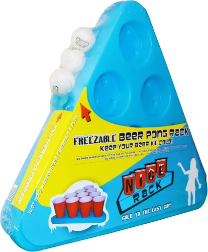 Miniatura 3 de GoPong N-Ice Rack - Juego de estante de cerveza congelable, incluye 2 estantes, 3 bolas y reglas