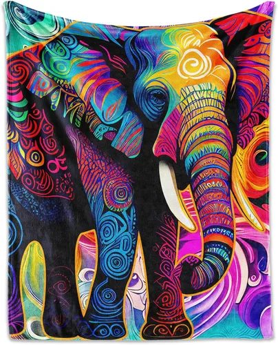 Miniatura 11 de Manta de elefante para bebé, tamaño regazo de 30 x 40 pulgadas, suave, esponjosa, acogedora, regalo, manta gris novedosa para sofá, trabajo