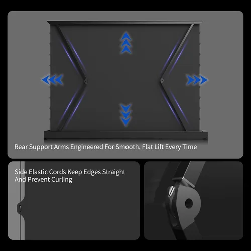 Miniatura 8 de LeApex - Pantalla de proyección retráctil eléctrica de cristal negro ALR de 110 pulgadas, pantalla inteligente 3D activa para proyectores
